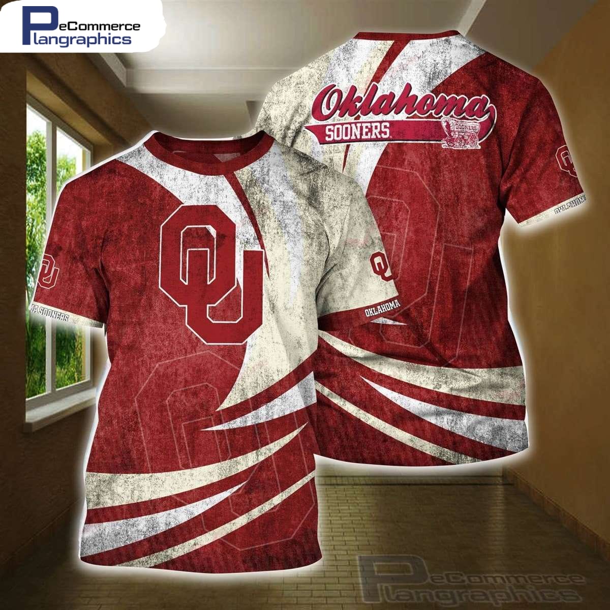 Oklahoma Sooners Football NCAA All Over Printed T-Shirt