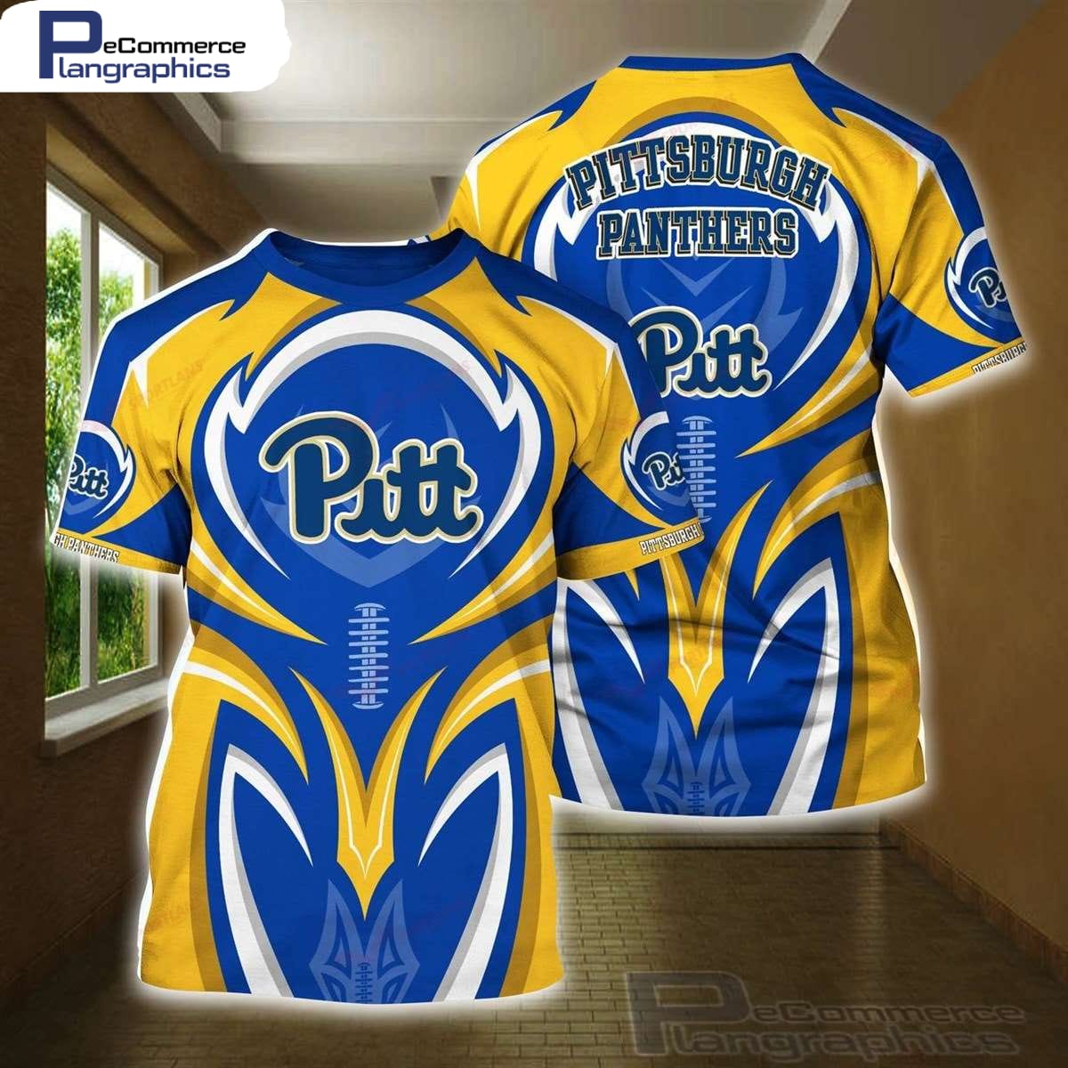 Pittsburgh Panthers Football NCAA All Over Printed T-Shirt