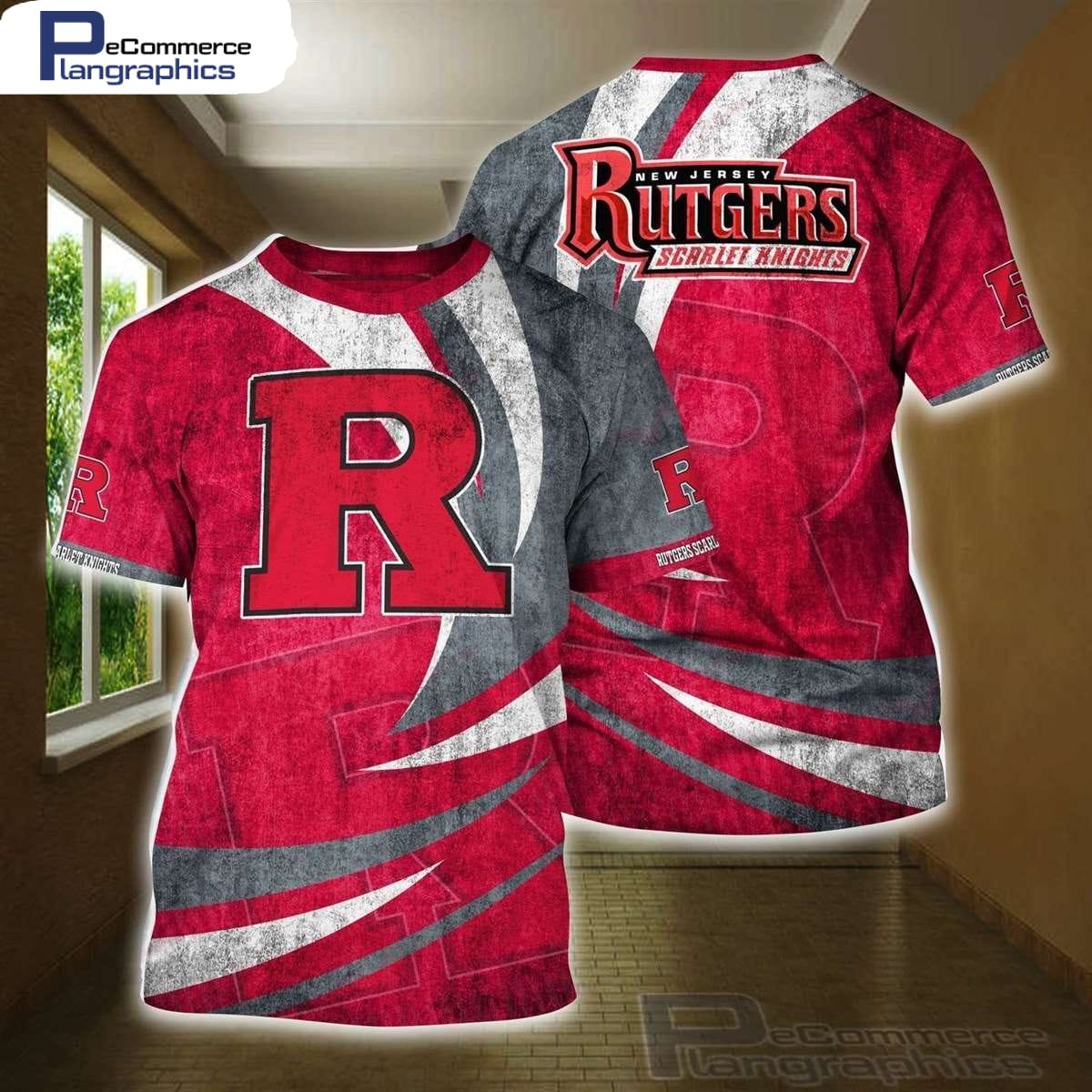 Rutgers Scarlet Knights NCAA All Over Printed T-Shirt