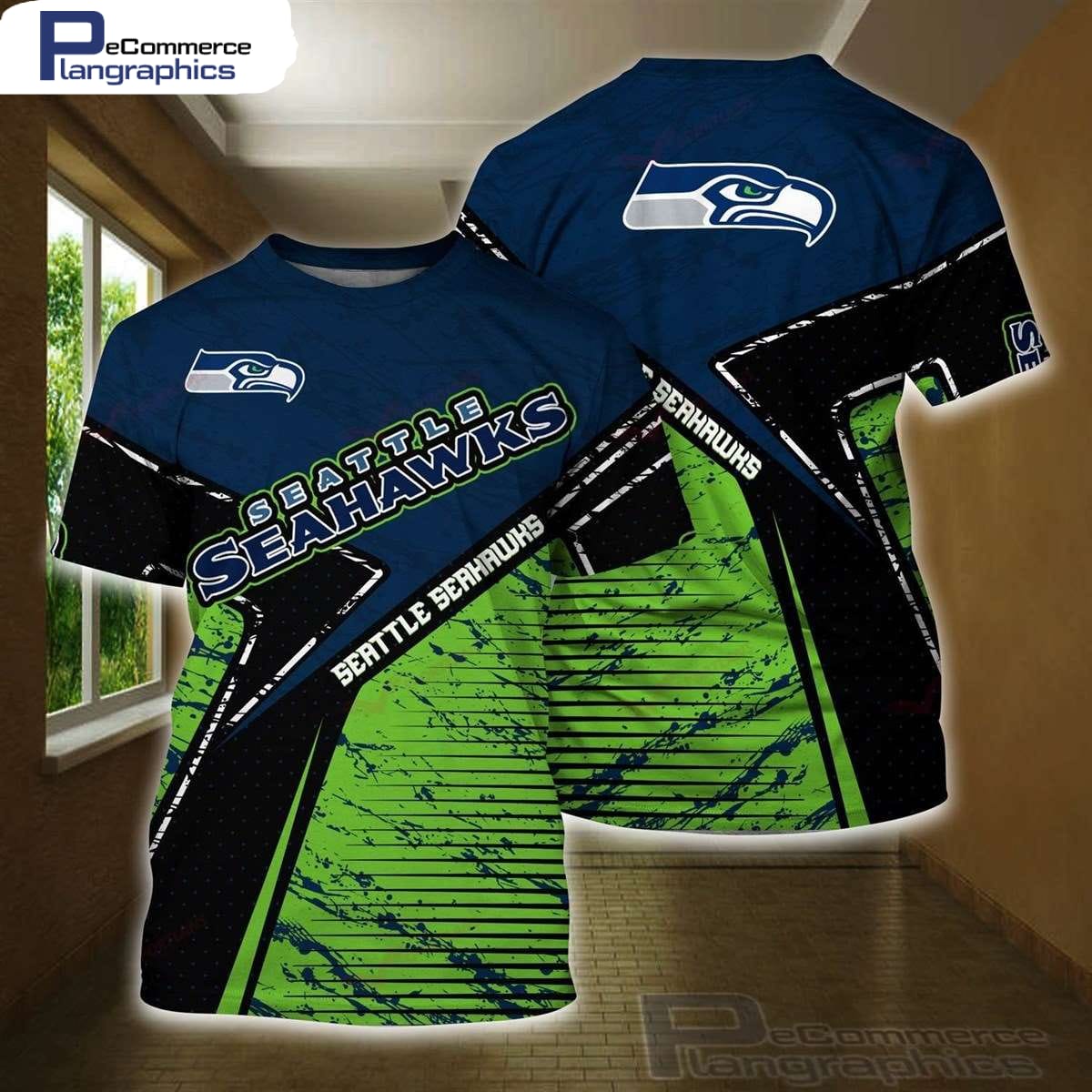 Seattle Seahawks NFL 3D AOP Unisex T-Shirt
