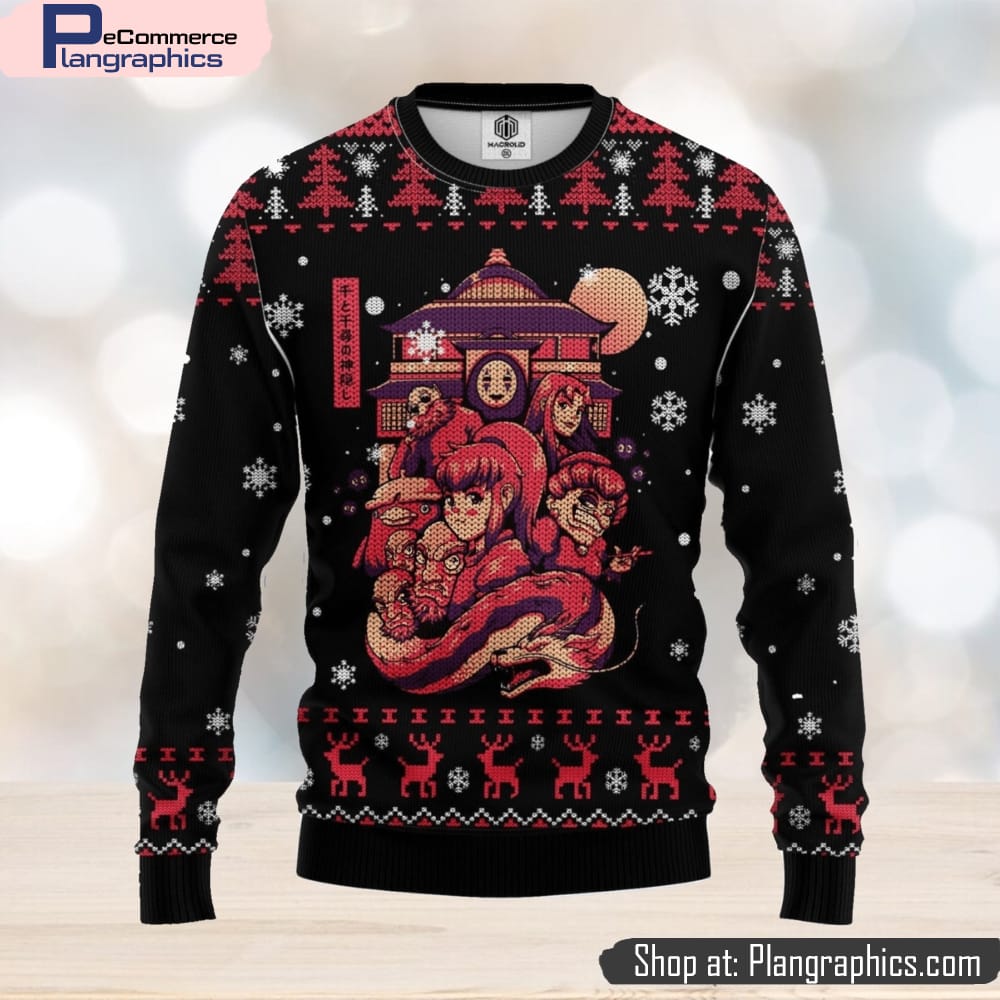 Ghibli Spirited Away Anime Ugly Christmas Sweater Christmas Giift