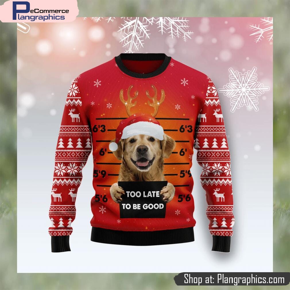 Golden Retriever Woofmas Christmas Ugly Christmas Sweater