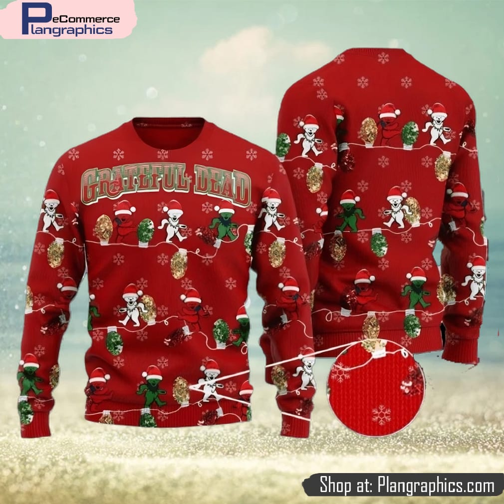 Grateful Dead Funny Ugly Christmas Sweater Design Sweatshirt For Fans Gift