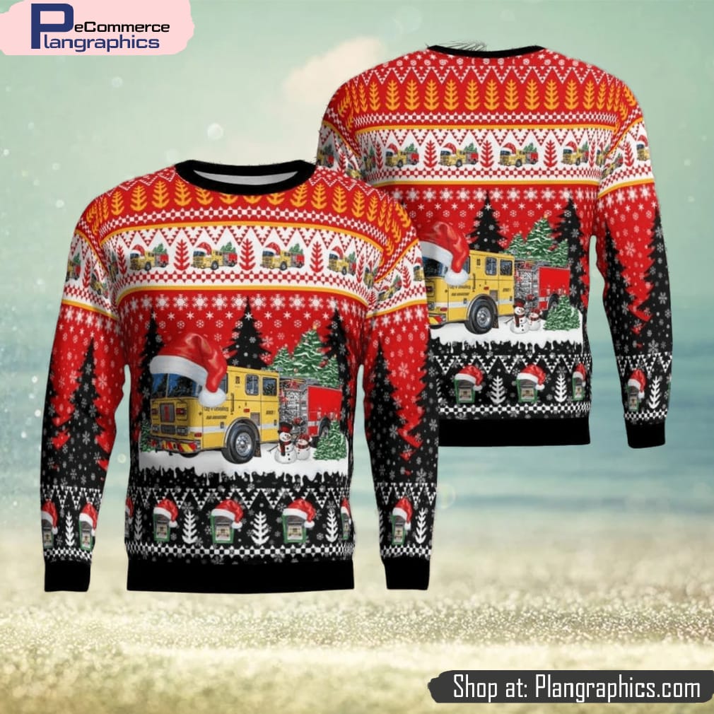 Greensburg Hose Co. 1 Christmas Aop Ugly Sweater 3D Gift For Men, Women