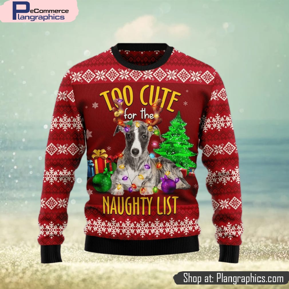 Greyhound Too Cute Ugly Christmas Sweater Gift Men Women