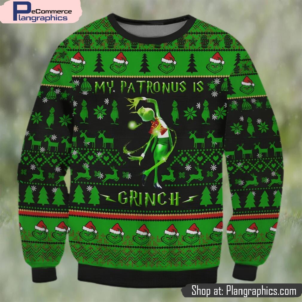 Grinch Patronus Ugly Christmas Sweater