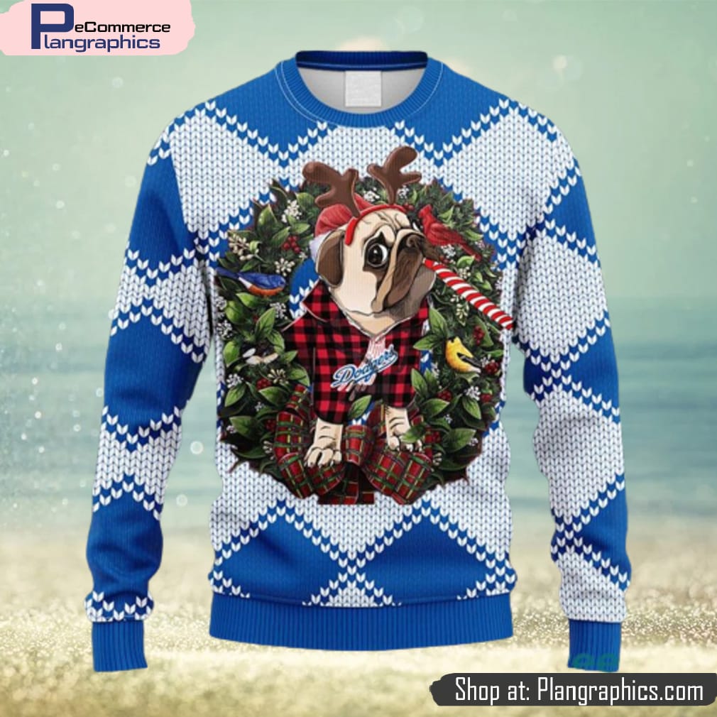 New 2020 Los Angeles Dodgers Chibi Premium 3D Ugly Sweater Christmas Gift  US