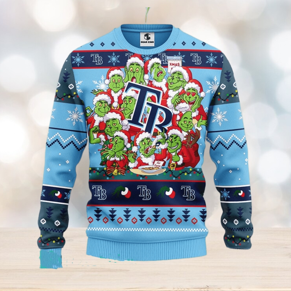 MLB Miami Marlins Print Funny Grinch Ugly Christmas Sweater - The
