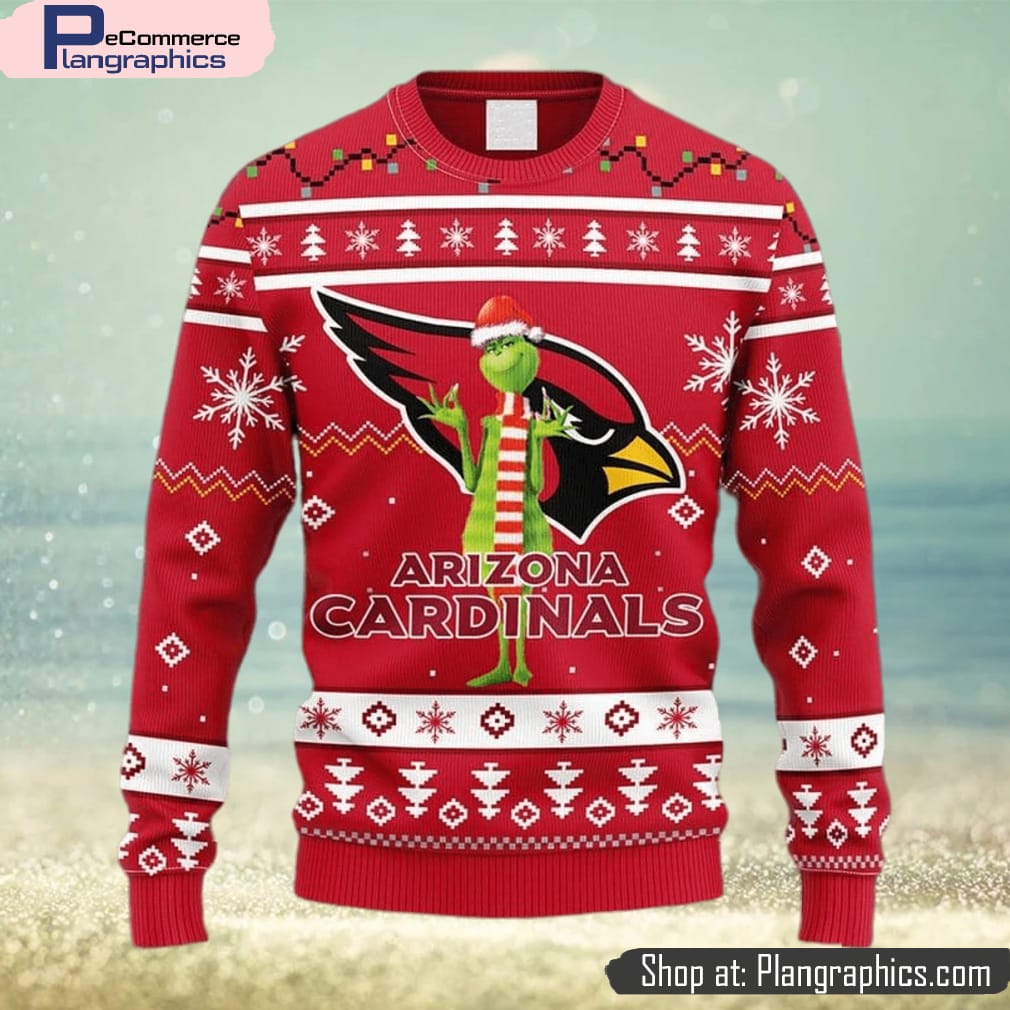 NFL Arizona Cardinals Custom Name Number Ugly Christmas Sweater V3 -  Limotees