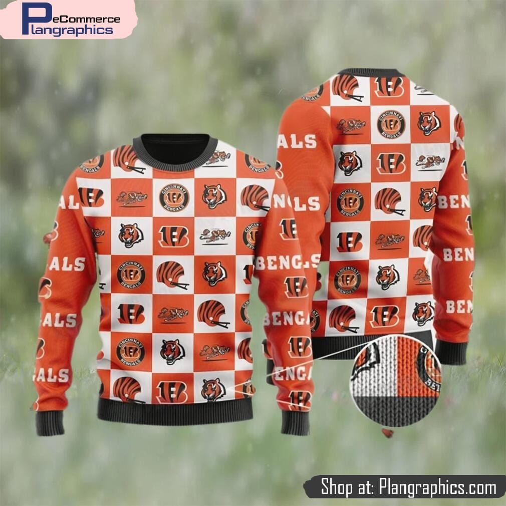 Cincinnati Footballs Rick Morty NFL Bengals Gifts Bengals Party Ugly  Christmas Sweater - YesItCustom