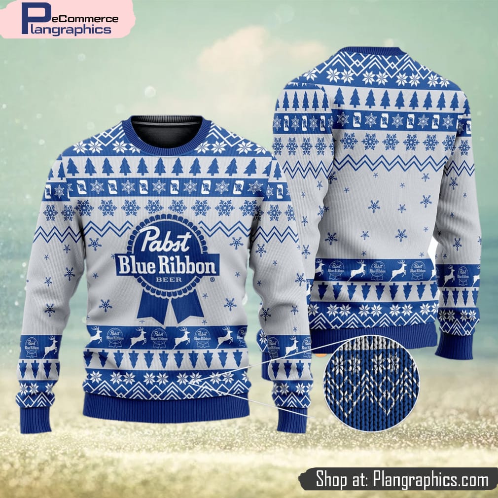 Pabst Blue Ribbon Santa Hat Christmas Funny Womens Christmas Sweater -  Bring Your Ideas, Thoughts And Imaginations Into Reality Today