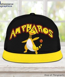 ampharos-snapback-hat-anime-fan-gift-idea-1