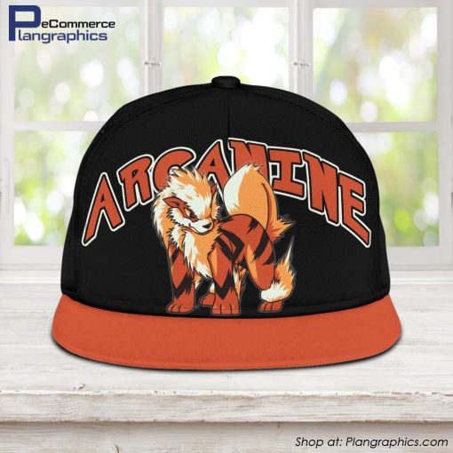arcanine-snapback-hat-anime-fan-gift-idea-1