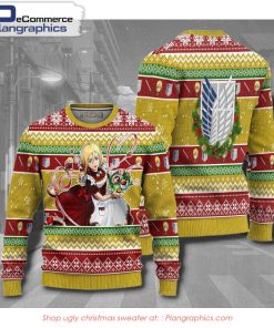 attack-on-titan-historia-reiss-anime-ugly-christmas-knitted-sweatshirt