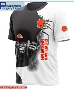 cleveland-browns-t-shirt-iron-maiden-skull-gift-for-halloween-1