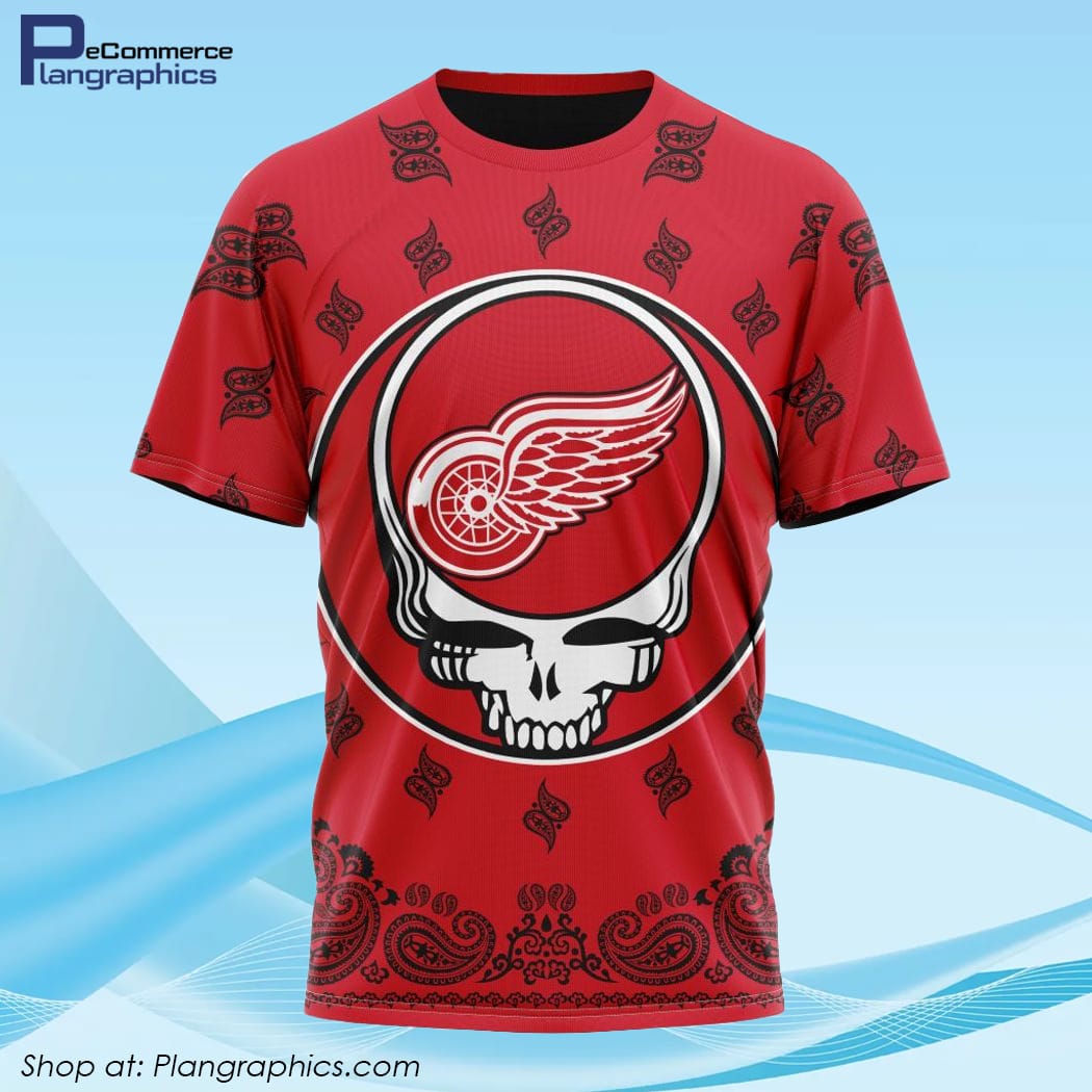NHL Detroit Red Wings Special Grateful Dead Design All Over