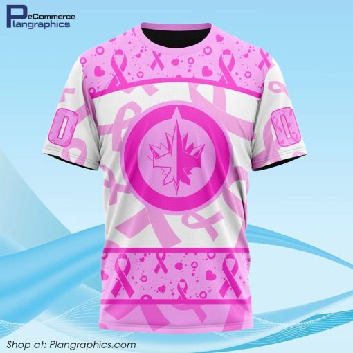 Personalized NHL Winnipeg Jets Special Pink October Fight Breast Cancer All  Over Print T-Shirt - Plangraphics