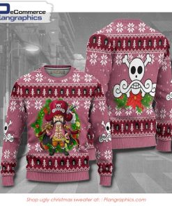 one-piece-gold-roger-anime-ugly-christmas-knitted-sweatshirt