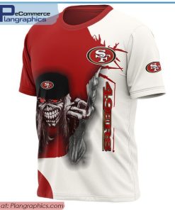 san-francisco-49ers-t-shirt-iron-maiden-skull-gift-for-halloween-1