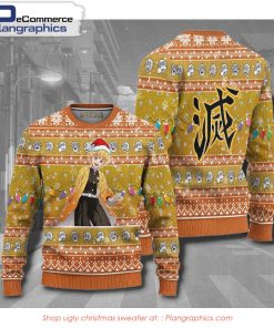 zenitsu-demon-slayer-anime-ugly-christmas-knitted-sweatshirt