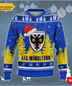 afc-wimbledon-ugly-christmas-sweater-gift-for-christmas-2