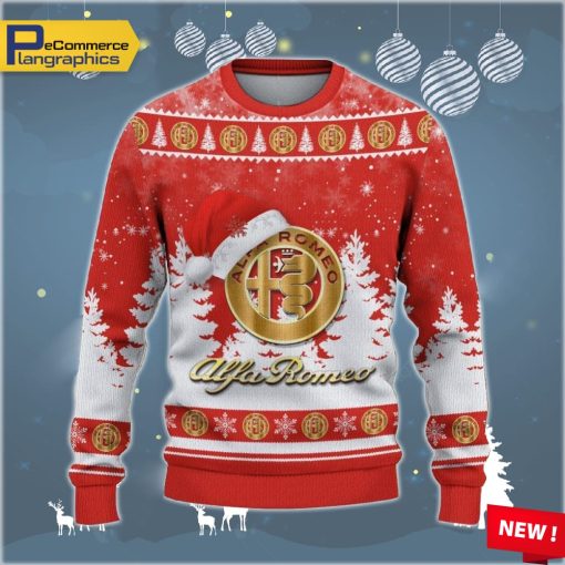 alfa-romeo-red-ugly-christmas-sweater-gift-for-christmas-2