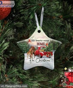All Hearts Come Home For Christmas Horse Ceramic Ornament