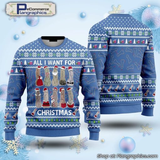 all-i-want-for-christmas-is-you-funny-blue-ugly-christmas-sweater-2