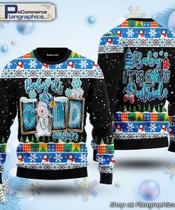 baby-its-cold-outside-snowman-ugly-christmas-sweater-1