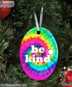 Be Kind Hippie Ceramic Ornament