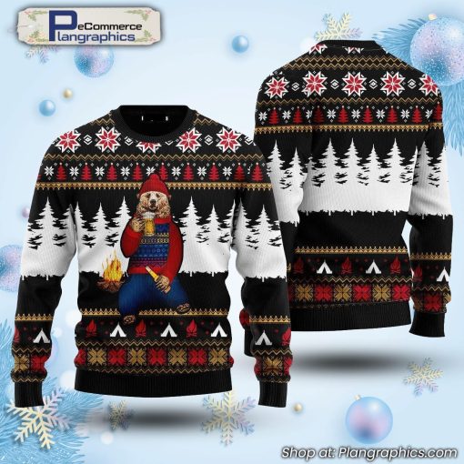 bear-campfire-ugly-christmas-sweater-1