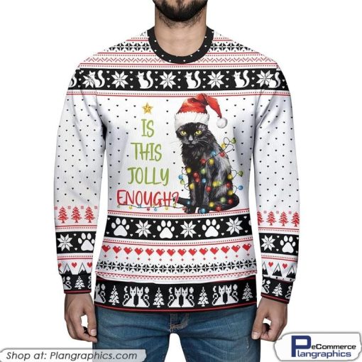 black-cat-funny-movie-character-unisex-christmas-ugly-sweater-1