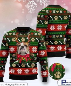 bulldog-funny-family-christmas-holiday-green-red-ugly-sweater-1