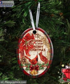 Cardinal A Very Merry Christmas Ceramic Ornament