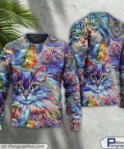 cat-art-hippie-lover-cat-colorful-ugly-christmas-sweaters-1
