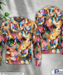 cat-art-lover-cat-colorful-mixer-style-ugly-christmas-sweaters-1