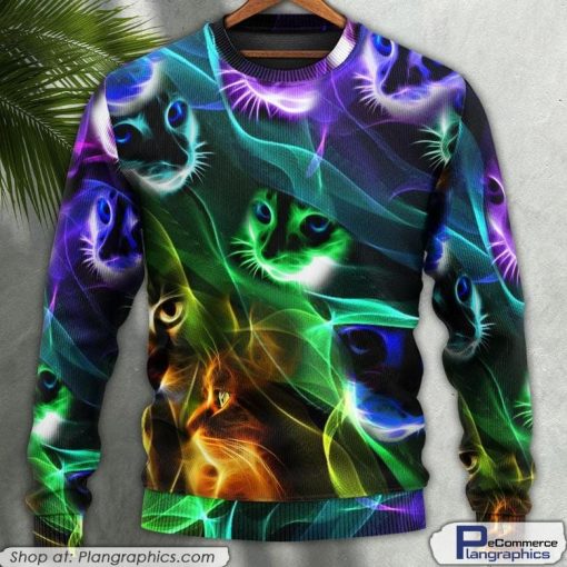 cat-awesome-flash-neon-style-ugly-christmas-sweaters-1