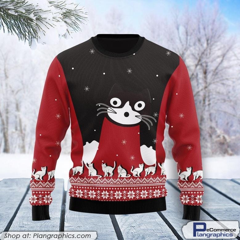 Cat Awesome Funny Family Christmas Ugly Sweater