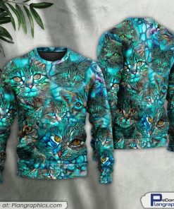 cat-blue-art-lover-cat-colorful-style-ugly-christmas-sweaters-1