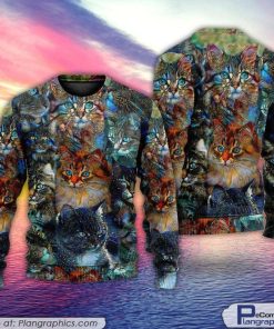 cat-glass-art-colorful-cat-lover-ugly-christmas-sweaters-1