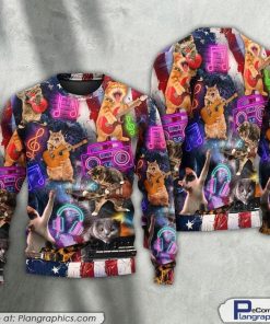 cat-independence-day-cat-rocker-happy-ugly-christmas-sweaters-1