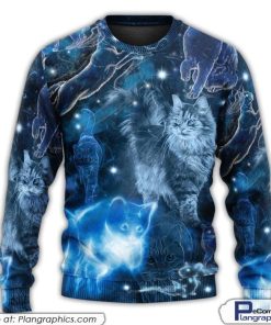 cat-love-blue-neon-stunning-ugly-christmas-sweaters-2