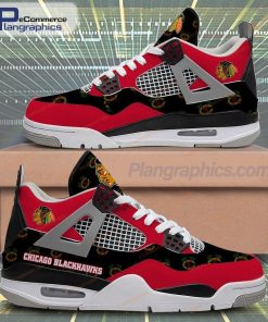 chicago-blackhawks-logo-design-air-jordan-4-shoes