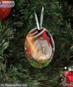 Christ is Born Ceramic Ornament