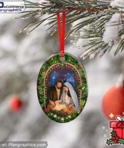 Christmas Begins With Christ Ceramic Ornament