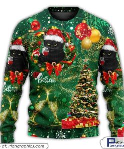 christmas-black-cat-drinking-happy-christmas-tree-green-light-ugly-sweaters-2