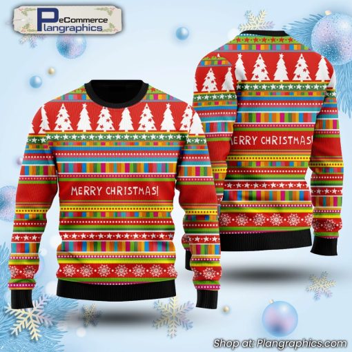 classic-rainbow-pattern-ugly-christmas-sweater-1