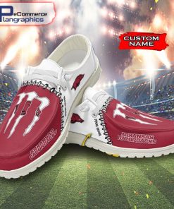 custom-arkansas-razorbacks-football-team-and-monster-paws-hey-dude-shoes-1