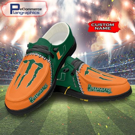 custom-miami-hurricanes-football-team-and-monster-paws-hey-dude-shoes-2