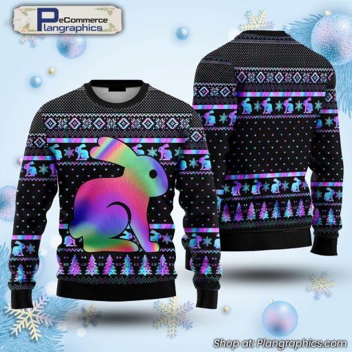 cute-colorful-rabbit-ugly-christmas-sweater-1